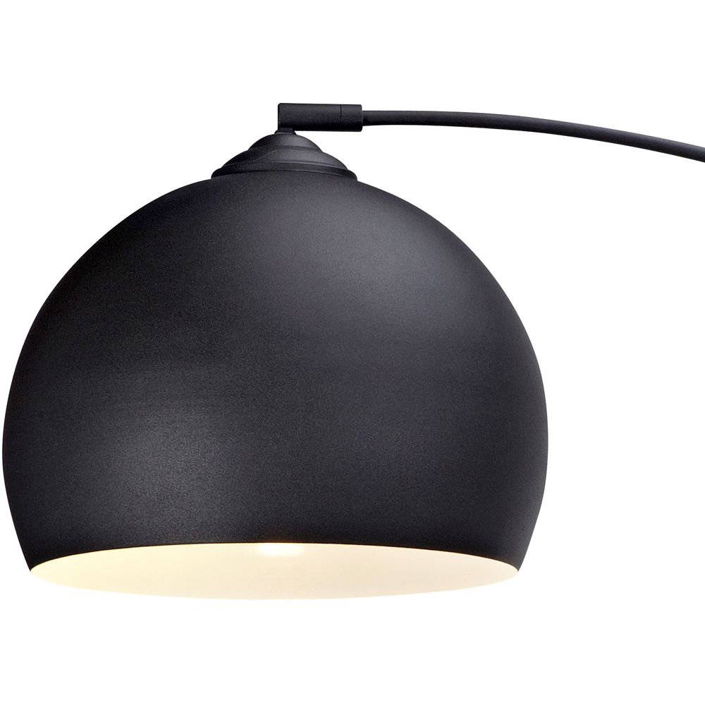 Teamson Home Arquer Arc Marble Base Black Floor Lamp Image 3
