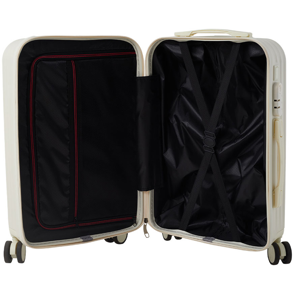 H&O Direct 21 inch White Hard Shell Luggage Suitcase Image 3
