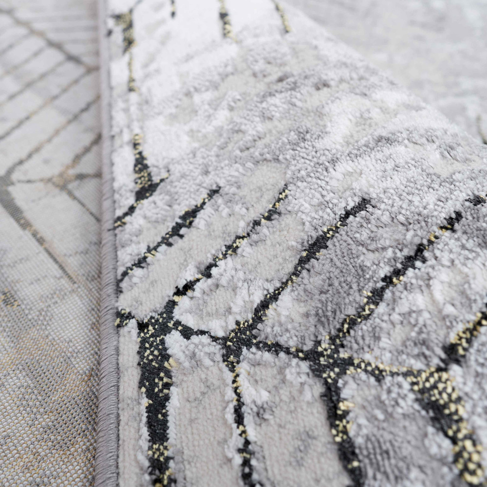 Kukoon Hatton Busby Gold Abstract Rug 80 x 150cm Image 5