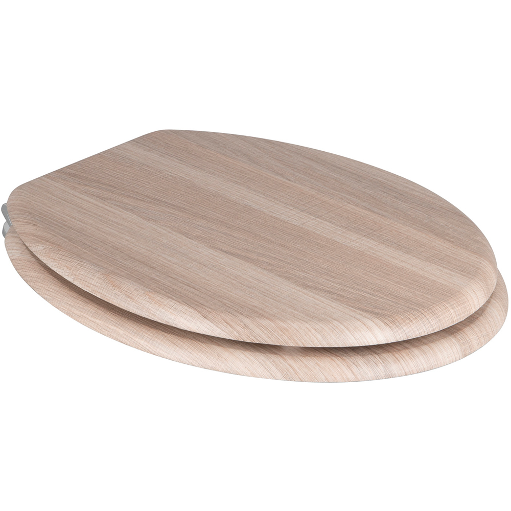 Phantom Oak Wooden Effect Toilet Seat Image 1
