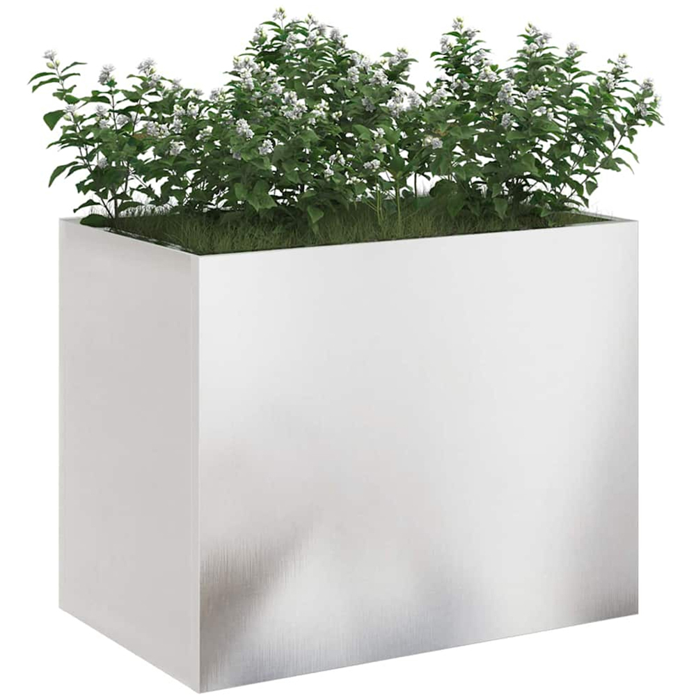 vidaXL Silver Stainless Steel Garden Decor 40 x 50 x 32cm Image 3