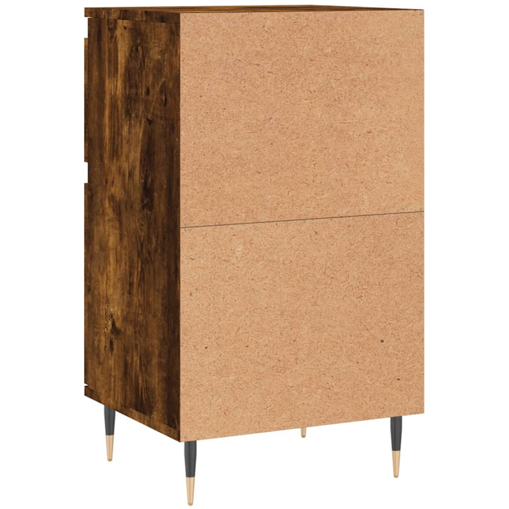 vidaXL Single Door Single Drawer Smoked Oak Sideboard Image 8