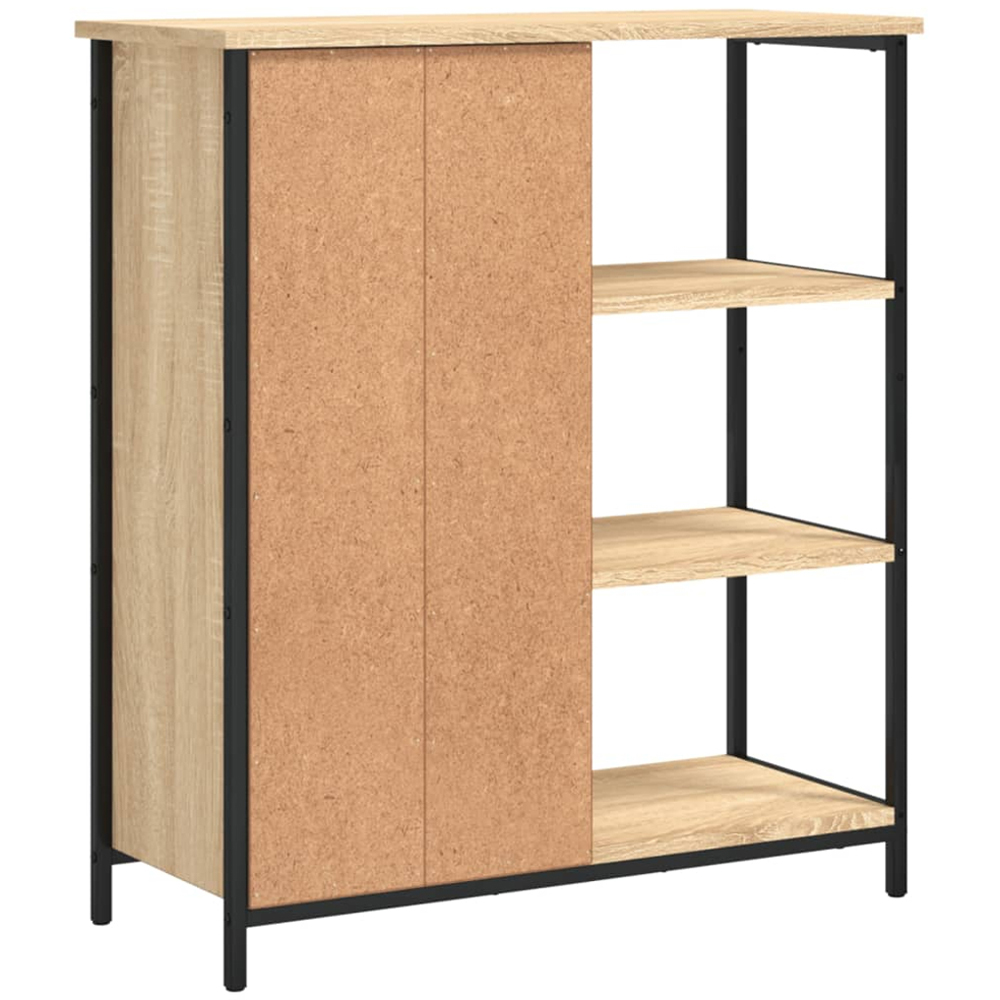 vidaXL Single Door 3 Shelf Sonoma Oak Sideboard Image 7