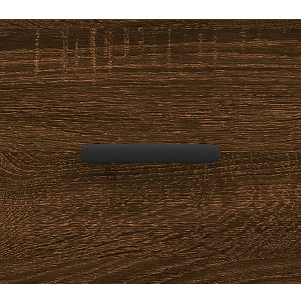 vidaXL Single Door 3 Drawer Brown Oak Sideboard Image 9
