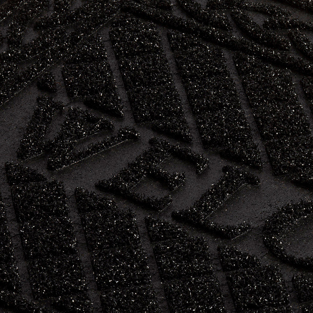 Eselle Romiley Black Welcome Rubber Crumb Scrapper Doormat 40 x 60cm Image 4