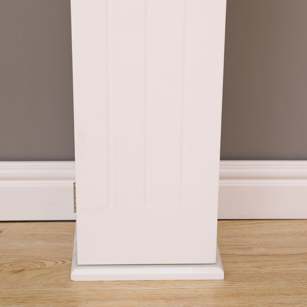 FurnitureHMD 3 Door White Fireplace Surround Edge Storage Unit Image 4