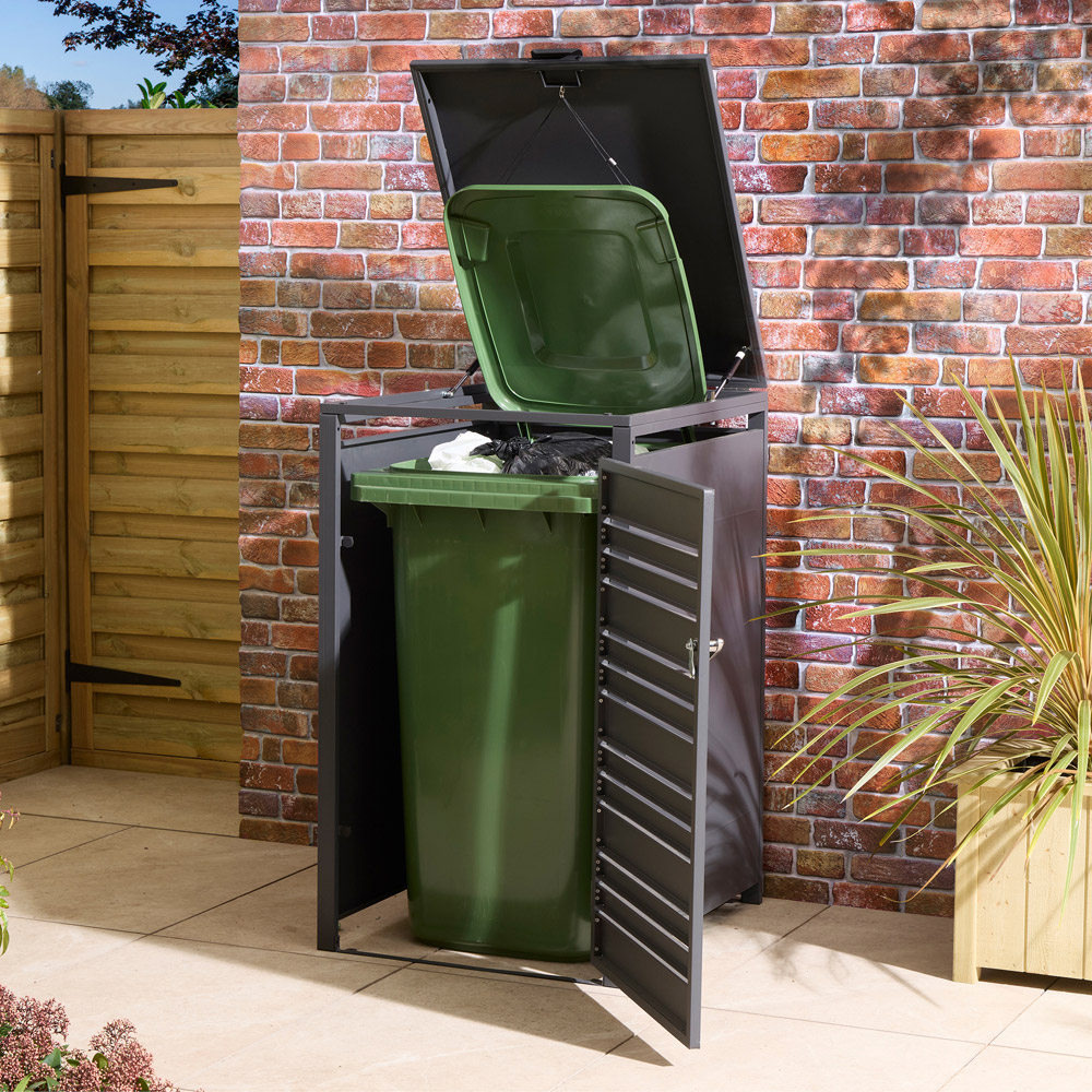Rowlinson Chelsea Anthracite Wheelie Bin Store Image 2