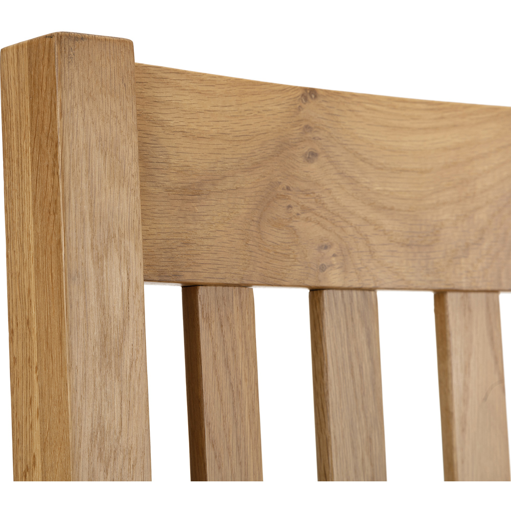Julian Bowen Astoria Set of 2 Brown and Oak Dining Chair Image 5