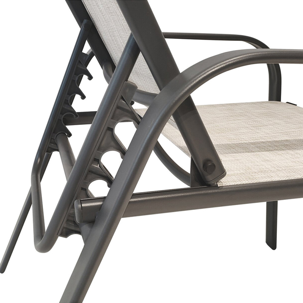 Outdoor Essentials Porto 6 Seater Textilene Dining Set Grey Image 8