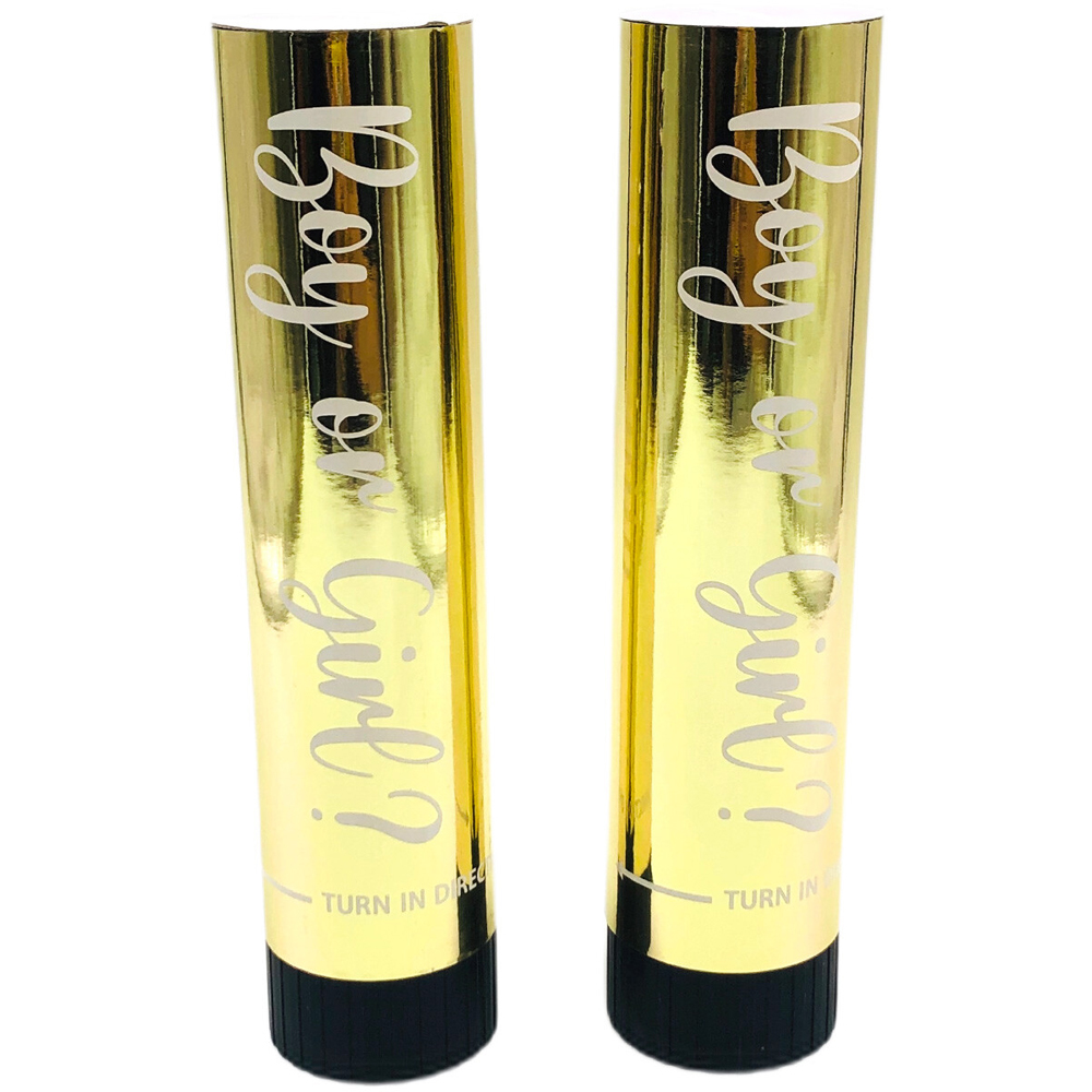 Gender Reveal Boy Confetti Cannon 2 Pack Image