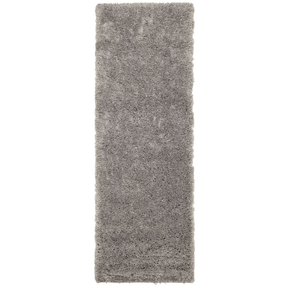 Homemaker Jazz Silver Shaggy Runner 60 x 110cm Image 2