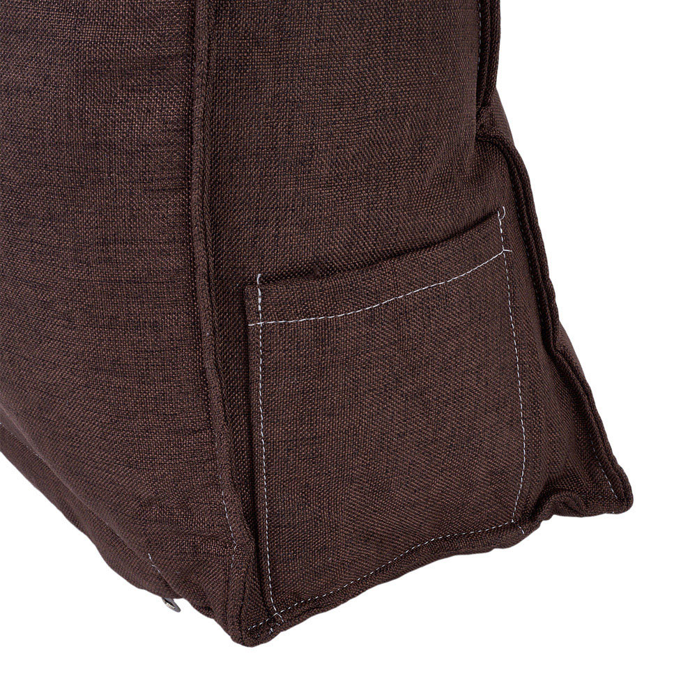 Living and Home Brown Washable Wedge Headboard Pillow with Side Pocket 50 x 150cm Image 5