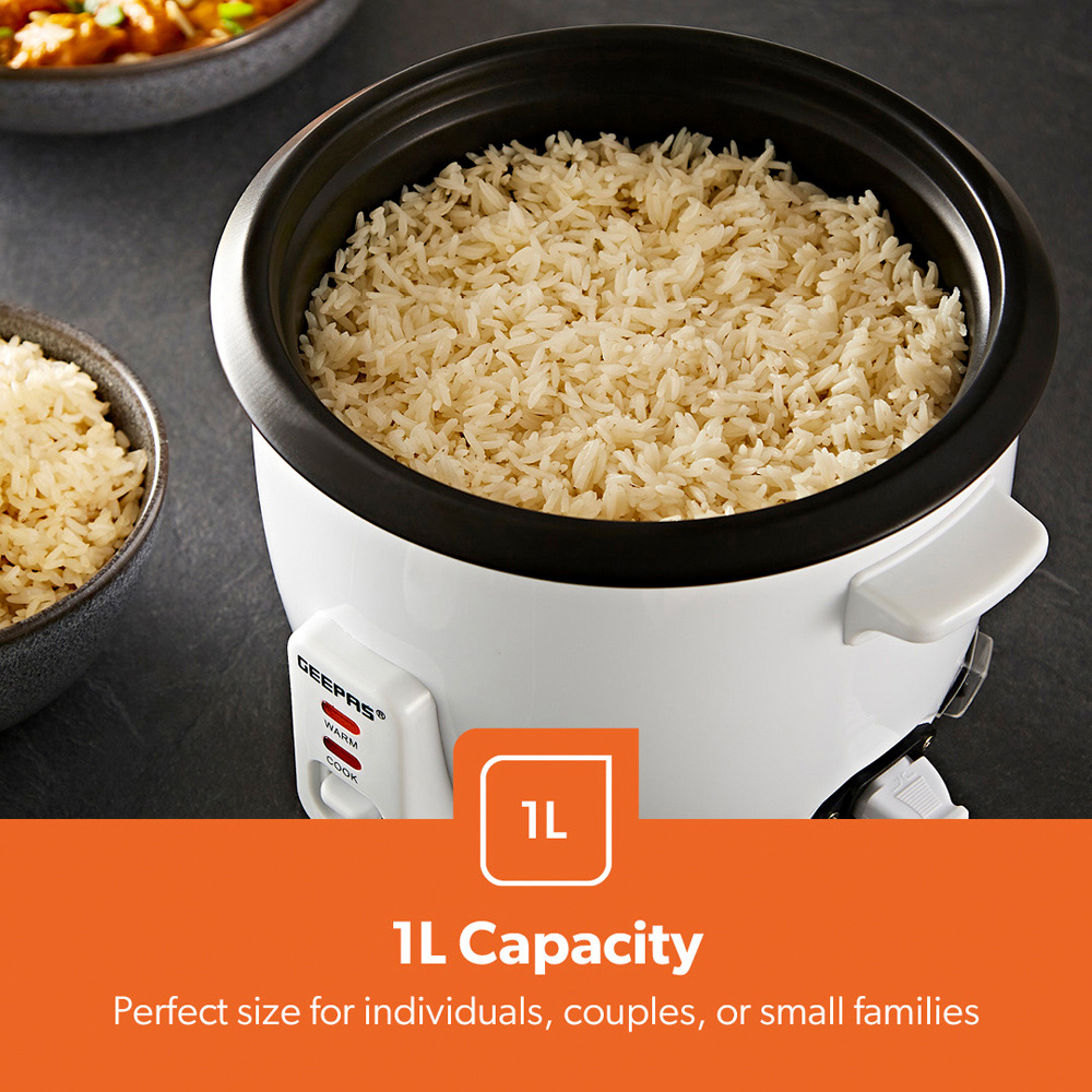 Geepas GRC35017UK 1L Electric Rice Cooker and Steamer 450W Image 7