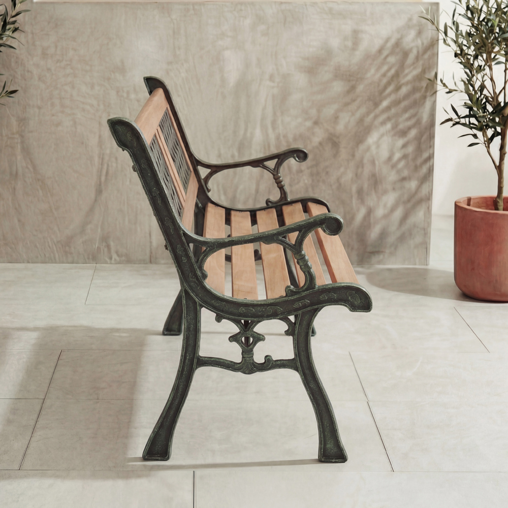 GARDEN VIDA Twin Cross Style Garden Bench Image 5