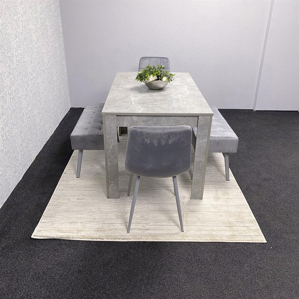 Kosy Koala 4 Seater Stone Dining Set Grey Image 6