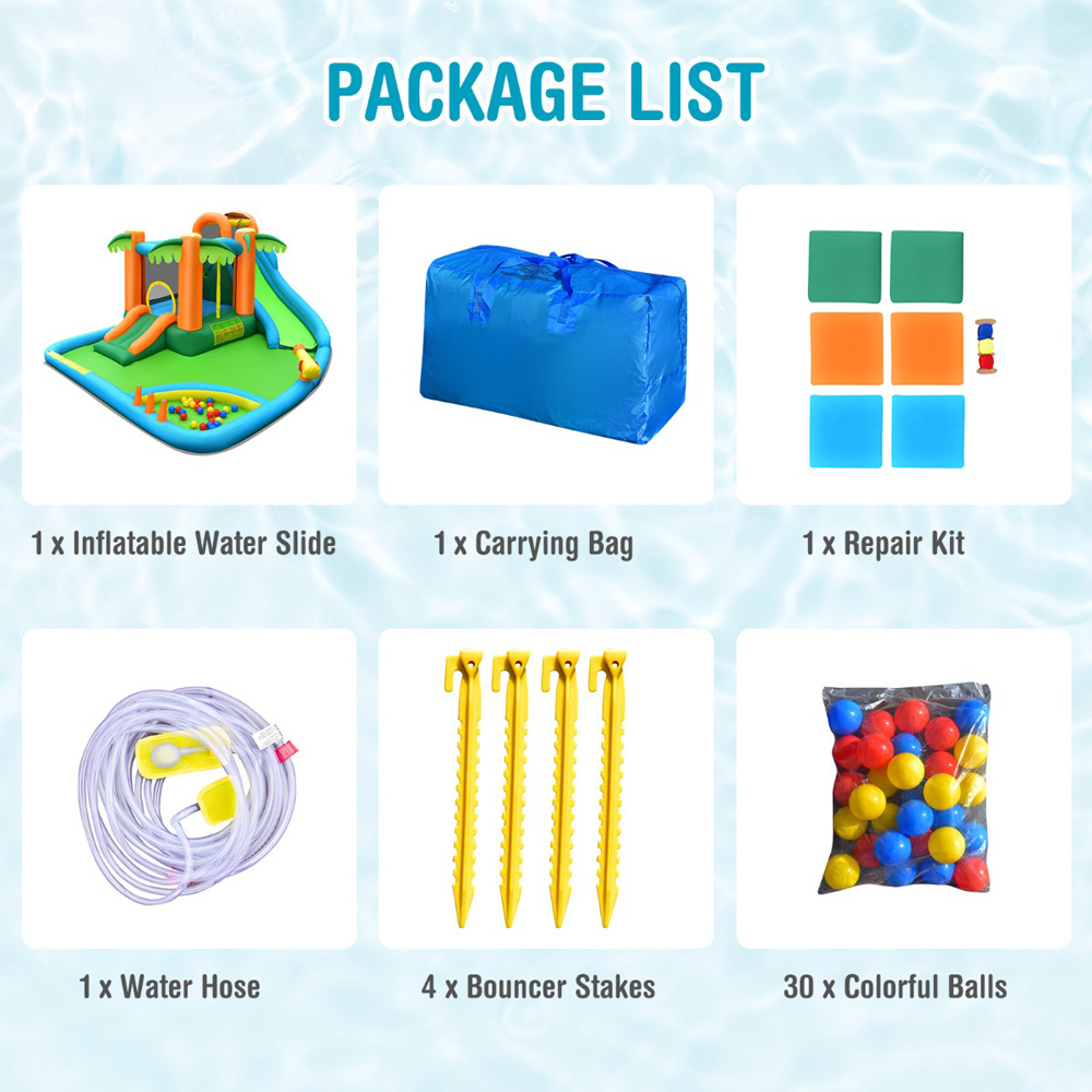 Costway 7 in 1 Inflatable Bounce House with Slide and Trampoline Image 7