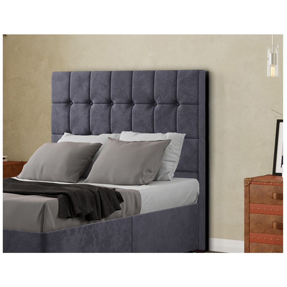 Eleganza Venezia Double Steel Plush Floor Standing Headboard Image 4