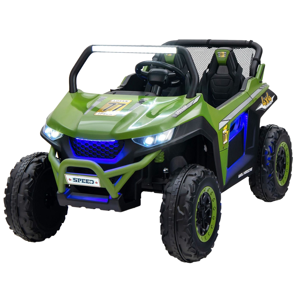 Costway 2 Seater Green Kids Ride on UTV Image 1