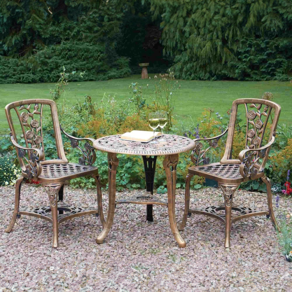 Greenhurst Rose 2 Seater Armchair Bistro Set Image 1