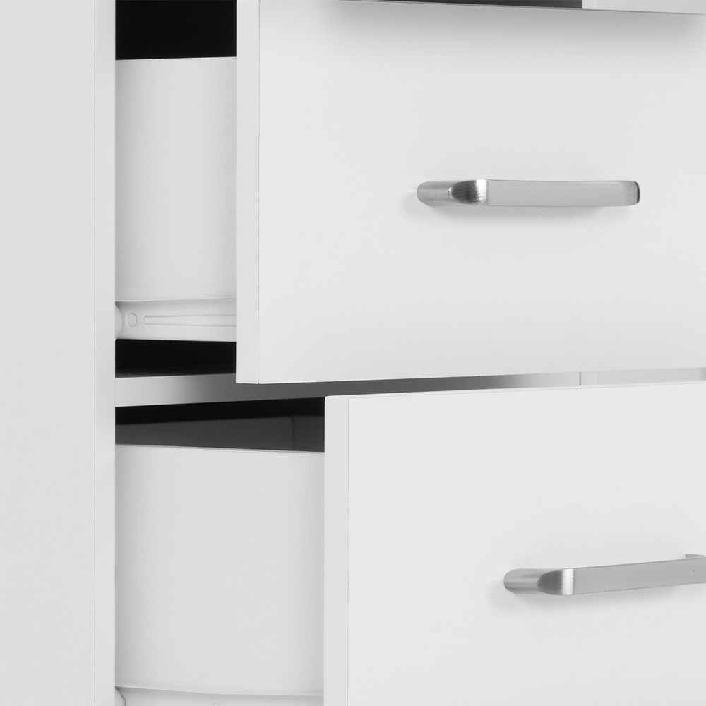 Seconique Dakota 5 Drawer White Narrow Storage Chest Image 7