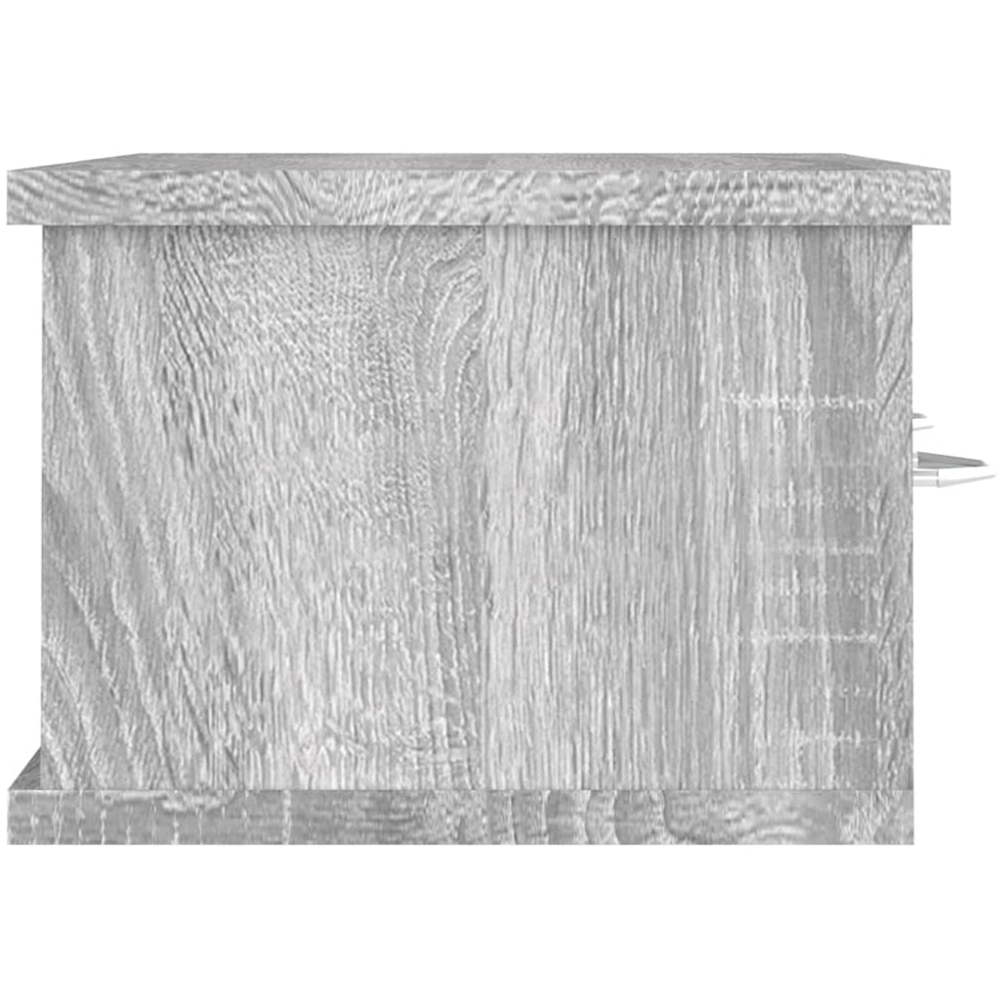 vidaXL 2 Drawer Grey Sonoma Wall Cabinet Image 3