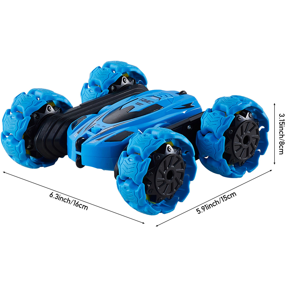 H&O Direct Kids Blue Explosive Wheels Stunt Car Toy with Remote Image 6