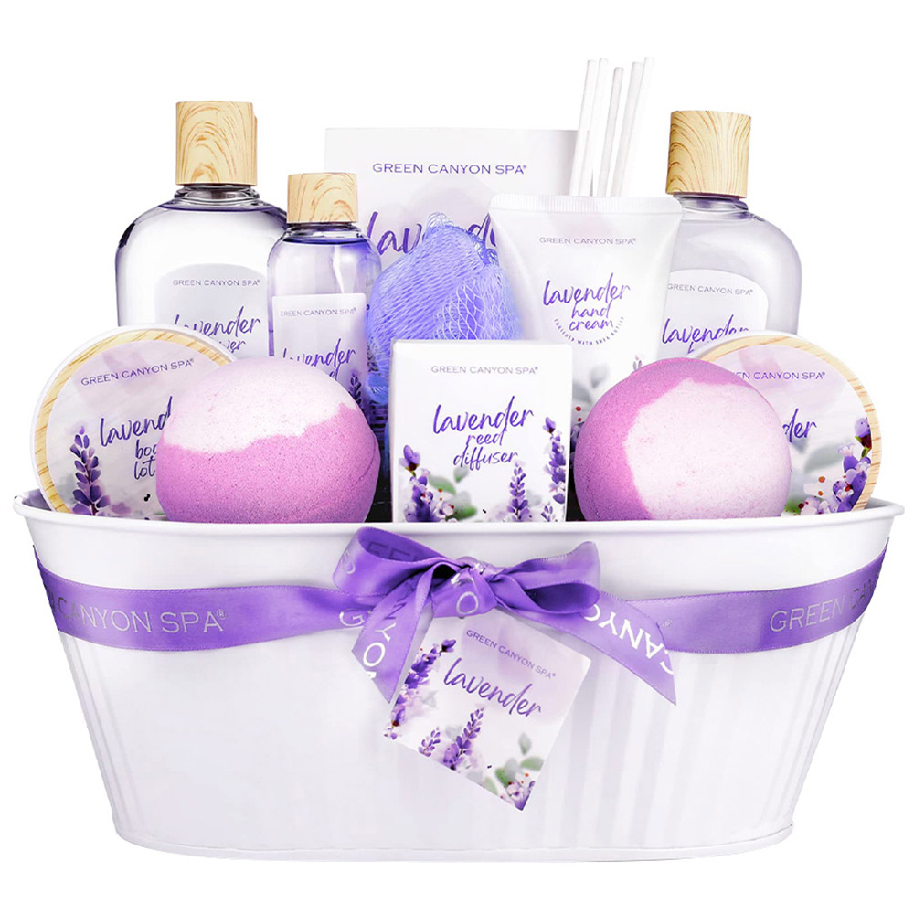 Living and Home 12 Piece Lavender Bath and Shower Set Image 1