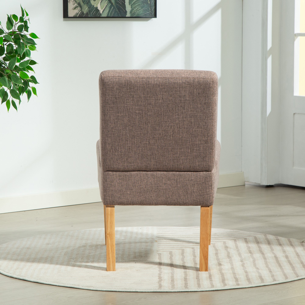 Artemis Home Selina Dark Brown Fabric Armless Accent Chair Image 5