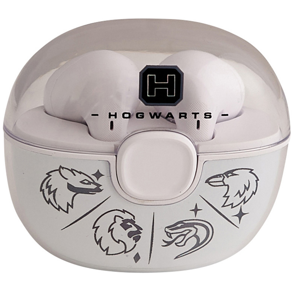 Lazerbuilt Harry Potter Hogwarts Houses White TWS Wireless Light-Up Earphones Image 4