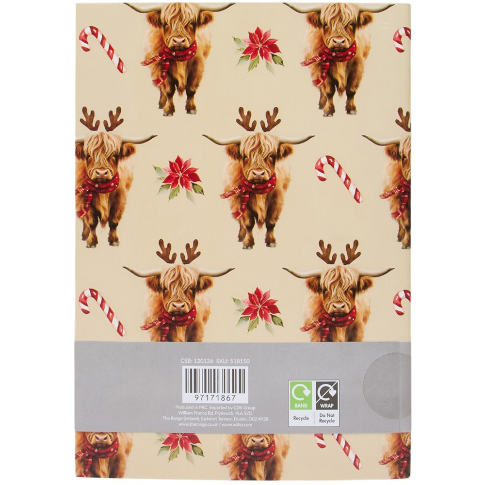 Pack of 3 Christmas Highland Cow Notebooks Image 3