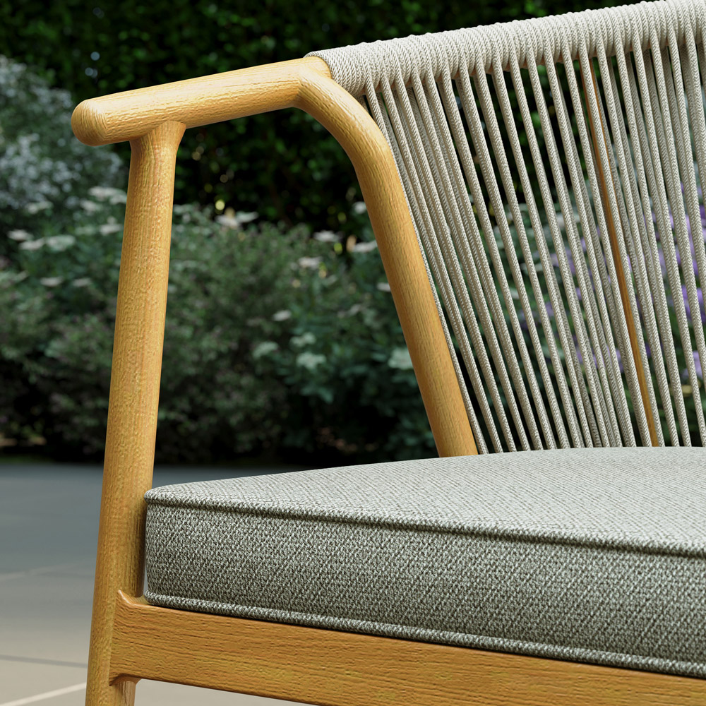 Charles Bentley Almada 4 Seater Rope Weave Garden Dining Set Image 6