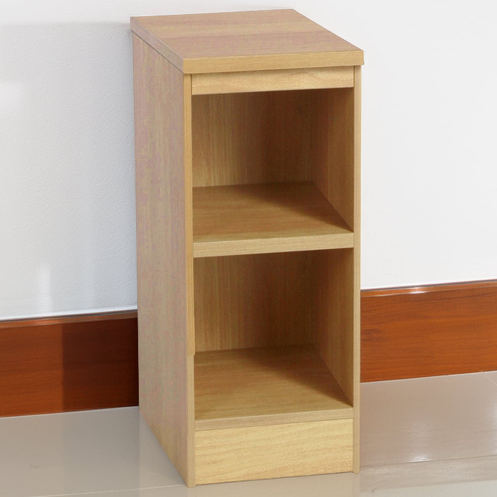 R White Cabinets 2 Shelf Brown Desk Height Bookcase Image 1