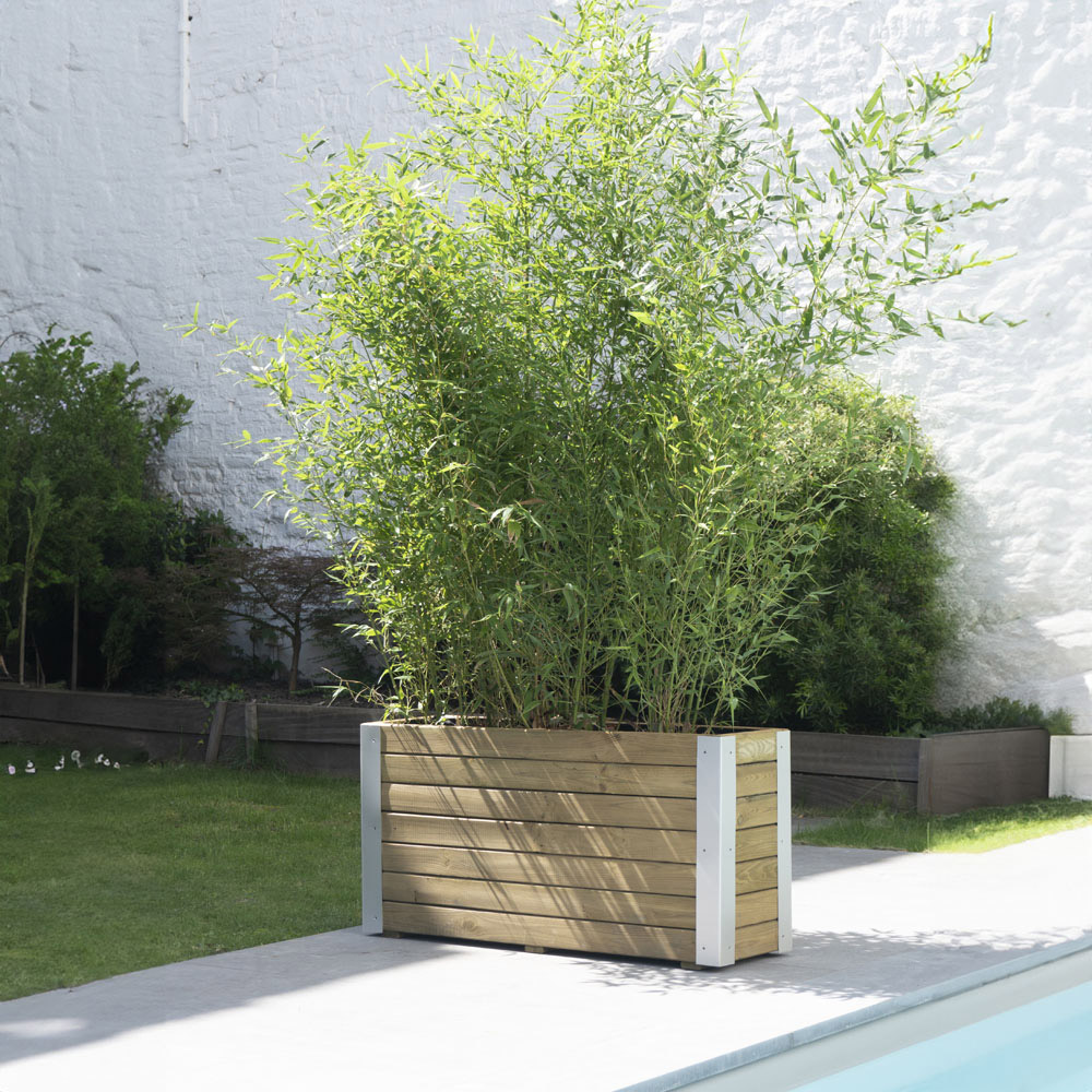 Cerland Bambou Wooden Rectangular Planter 100cm Image 4