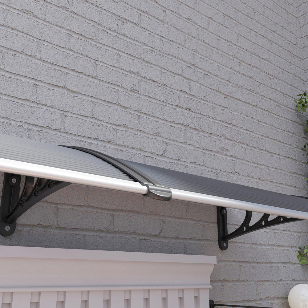 Outsunny Black Outdoor Door Canopy Awning 1.96 x 0.75m Image 3