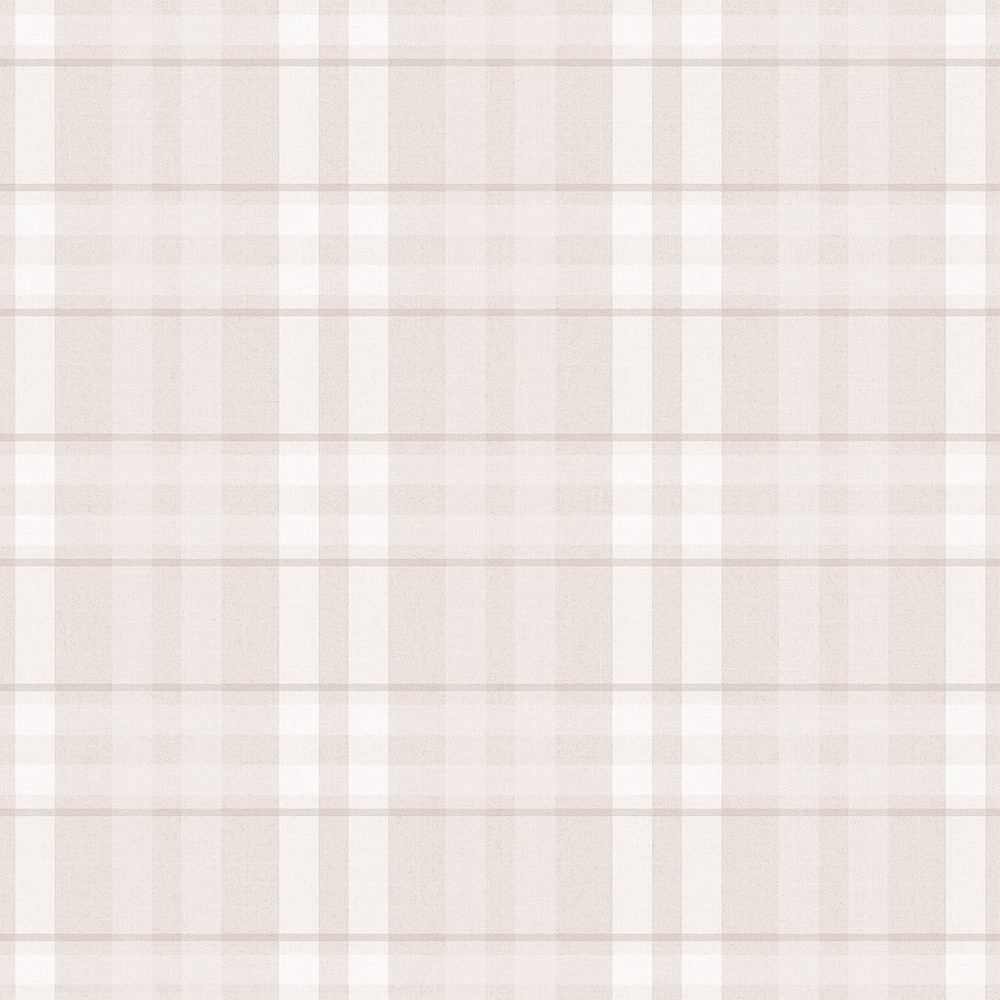 Galerie Vintage Roses Vintage Check Beige Wallpaper Image 1