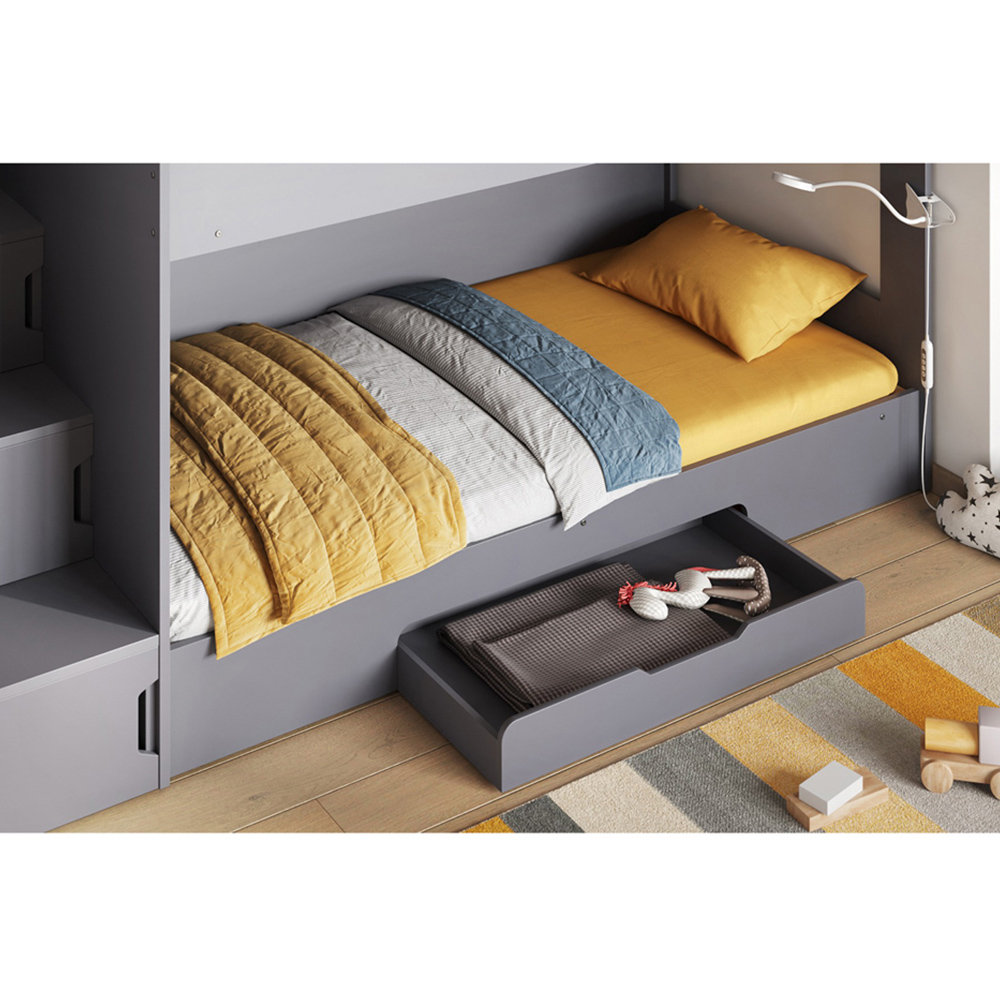 Flair Slick Grey Staircase Bunk Bed with Storage Image 5