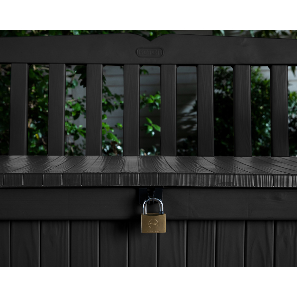 Keter 265L Eden Grey Outdoor Storage Bench Image 4