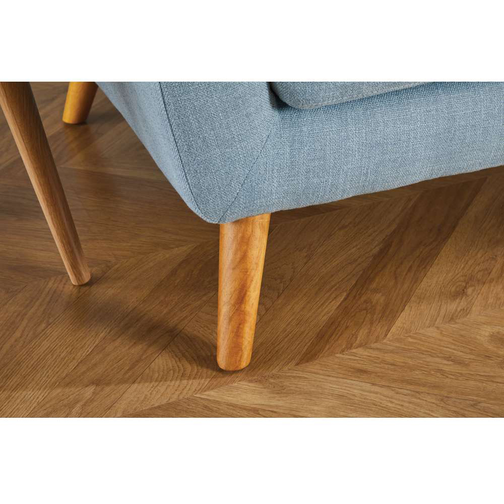 Lambeth 2 Seater Medium Duck Egg Blue Fabric Sofa Image 5