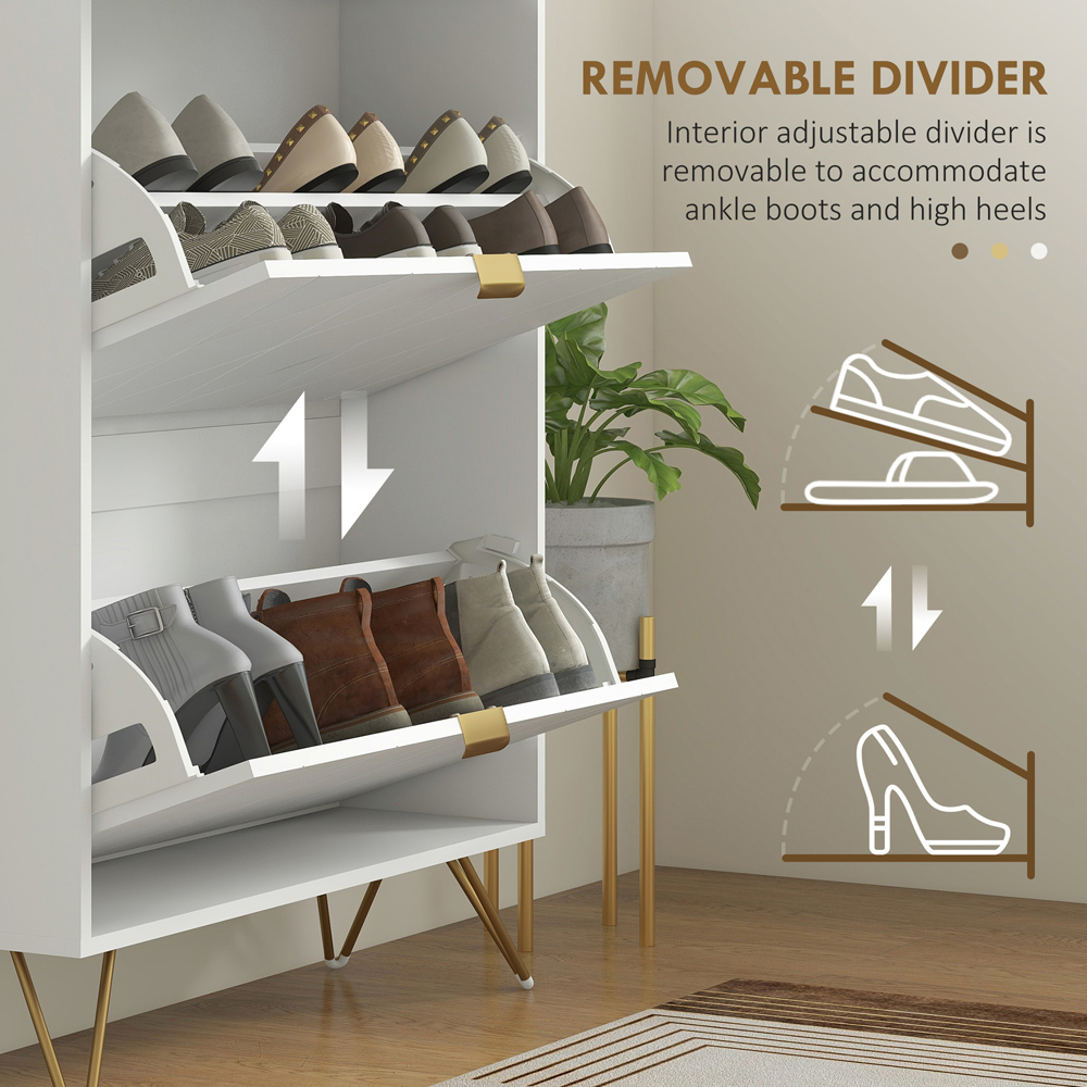 Portland 3 Flip Door Shoe Storage Cabinet Image 7