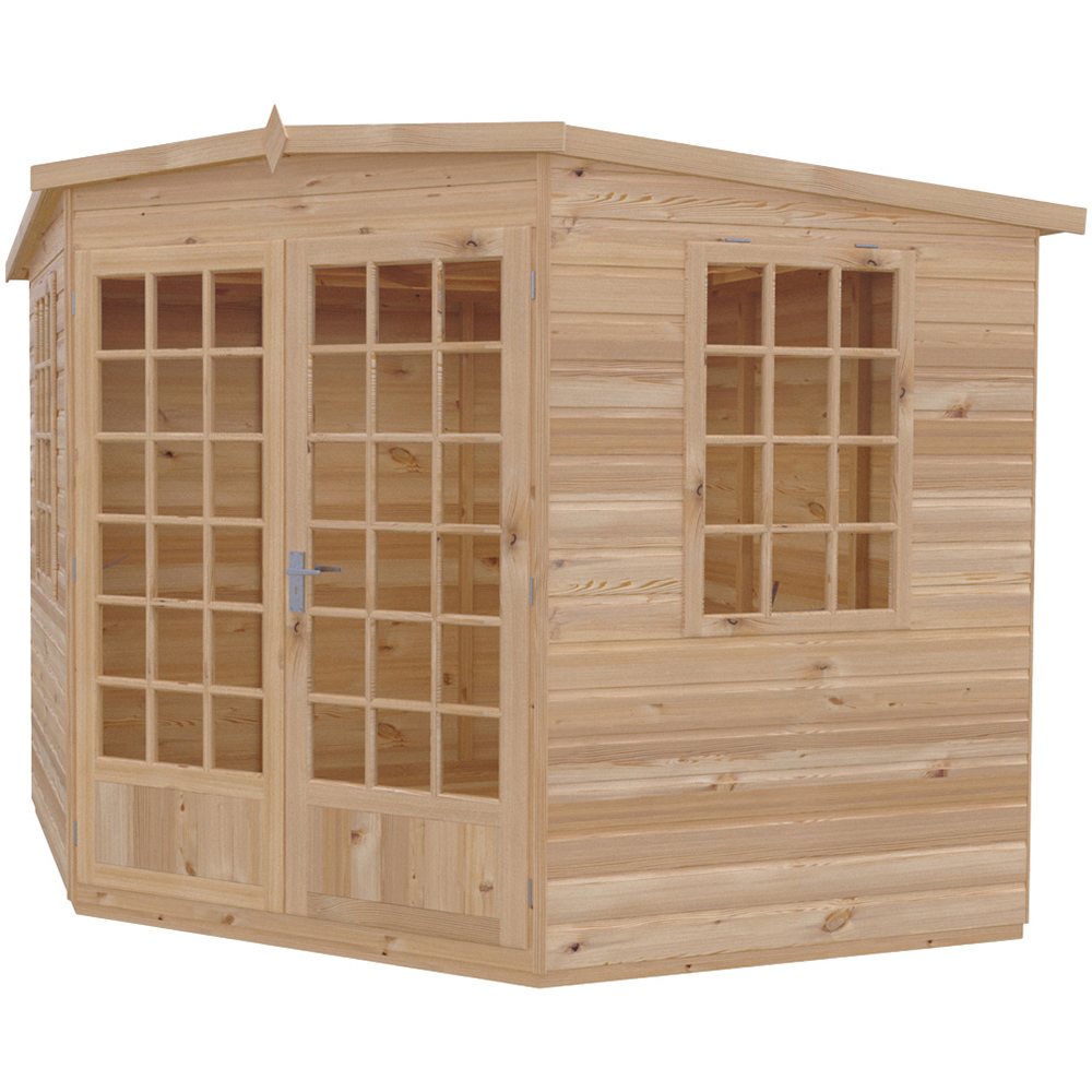 Shire Windsor 8 x 8ft Double Door Shiplap Pent Summerhouse Image 1