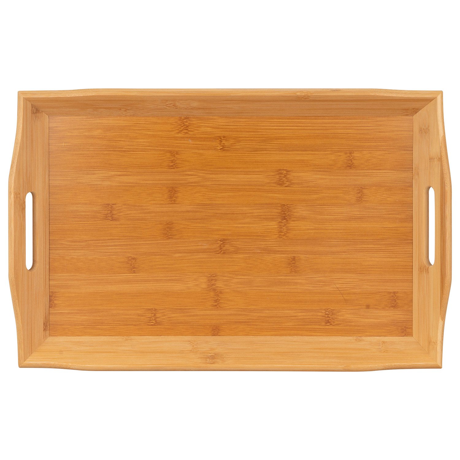 Rectangular Large Bamboo Serving Tray Image 2