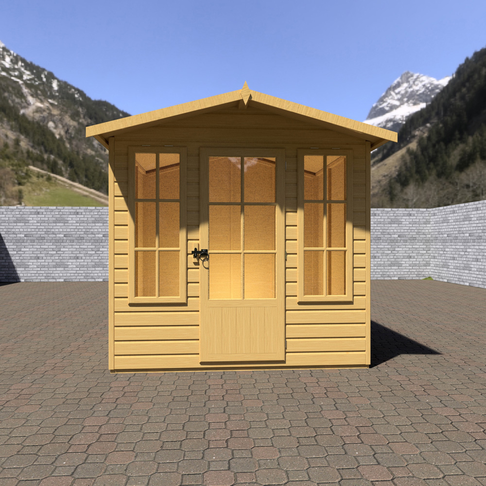 Shire Elton 7 x 6ft Shiplap Apex Summerhouse Image 4