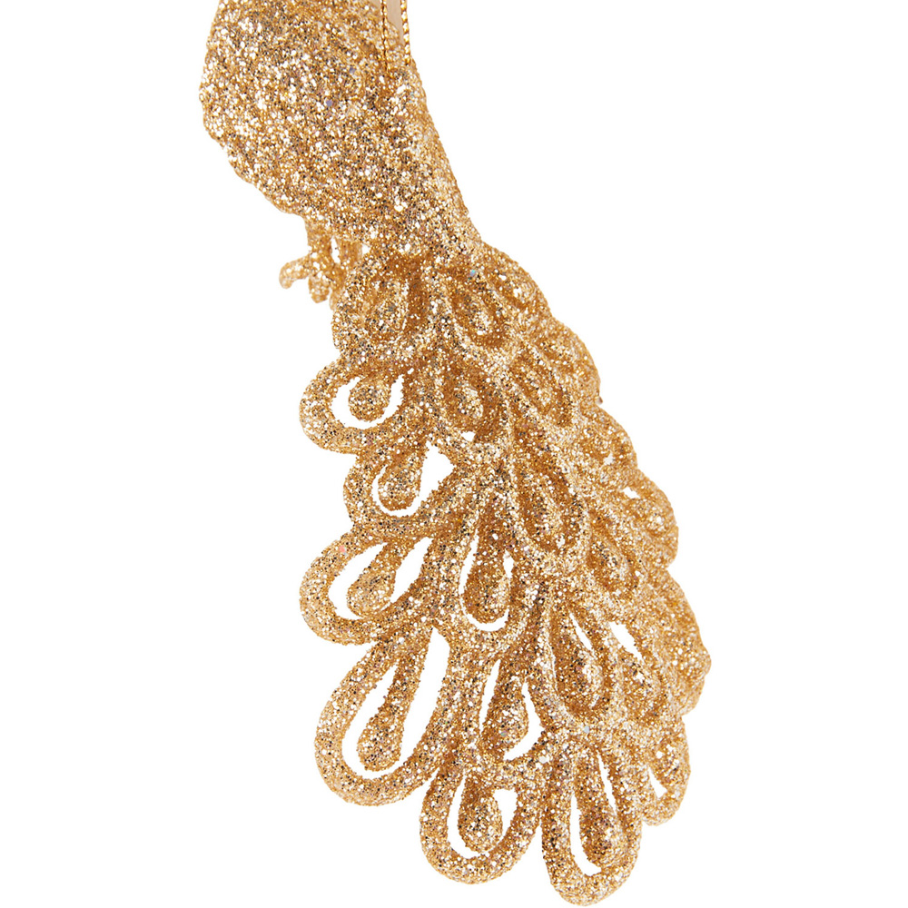Glitter Peacock Decoration Image 6