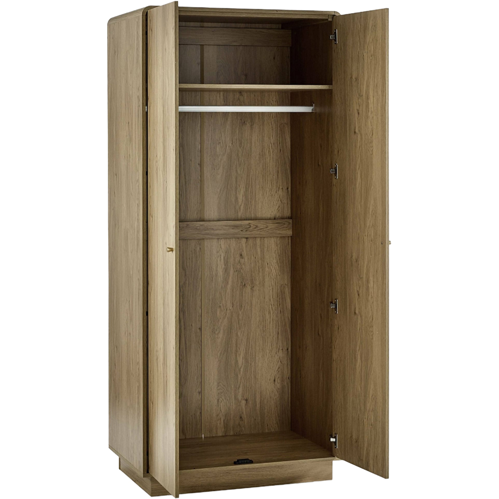 Julian Bowen Ingrid 2 Door Oak Wardrobe Image 3