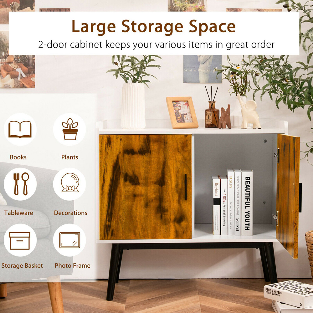 Costway 2 Door Wooden Sideboard Image 8