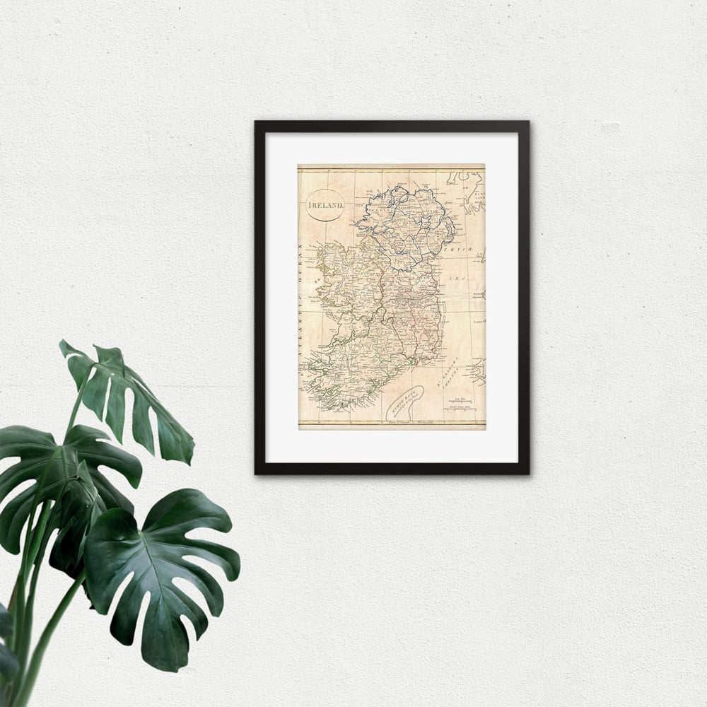 Wee Blue Coo Vintage 1799 Clement Cruttwell Map Ireland Framed Wall Art Print 30 x 41cm Image 3