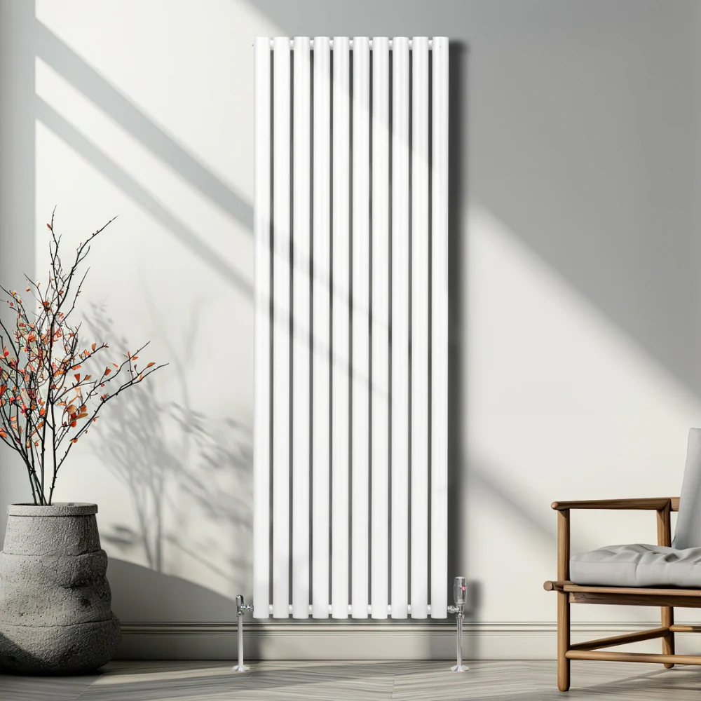 Monster Shop 8026BTU White Oval Column Radiator and Valves 1800 x 600mm Image 5