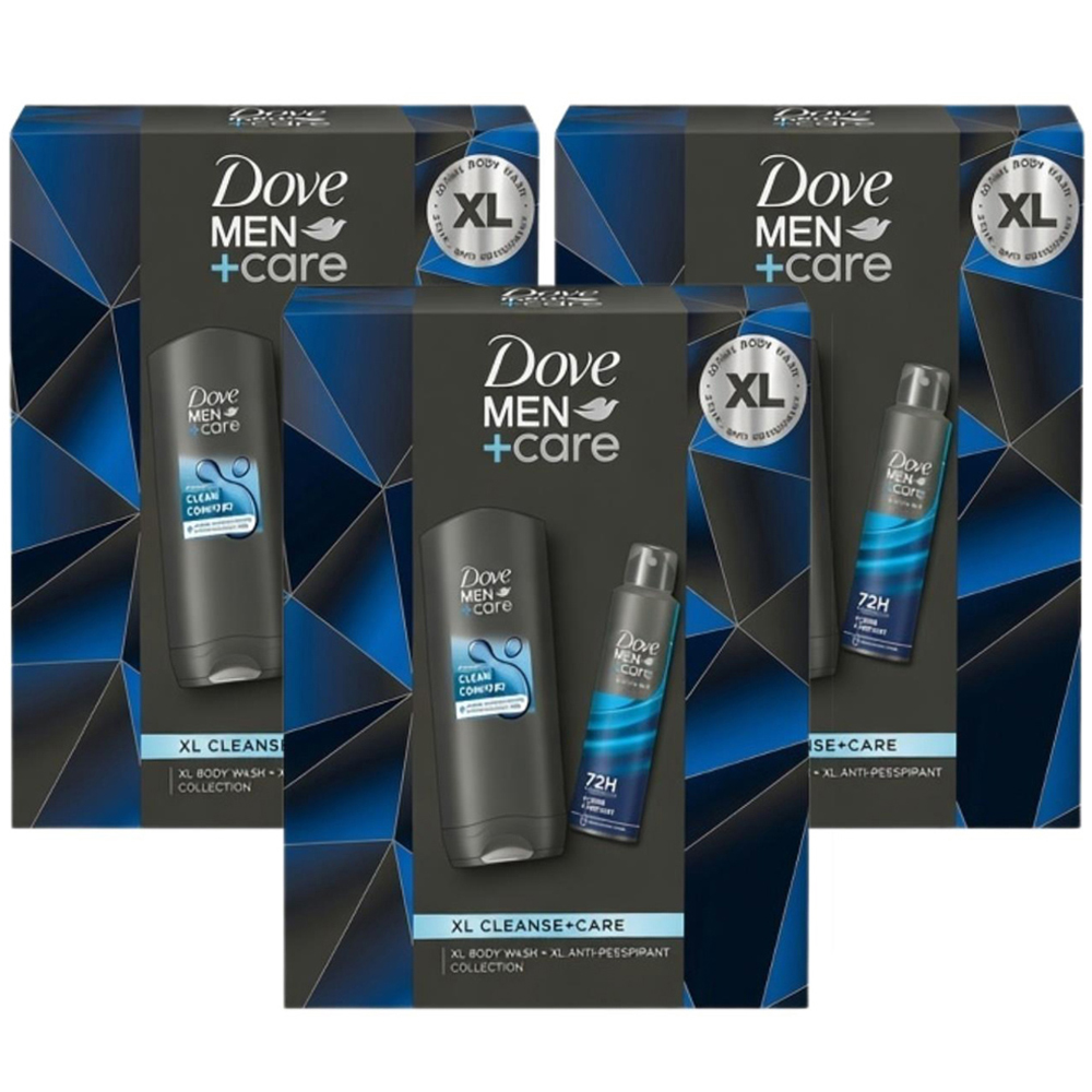 Dove Men+Care Cleanse+Care XL Duo Gift Set 3 Pack Image 1