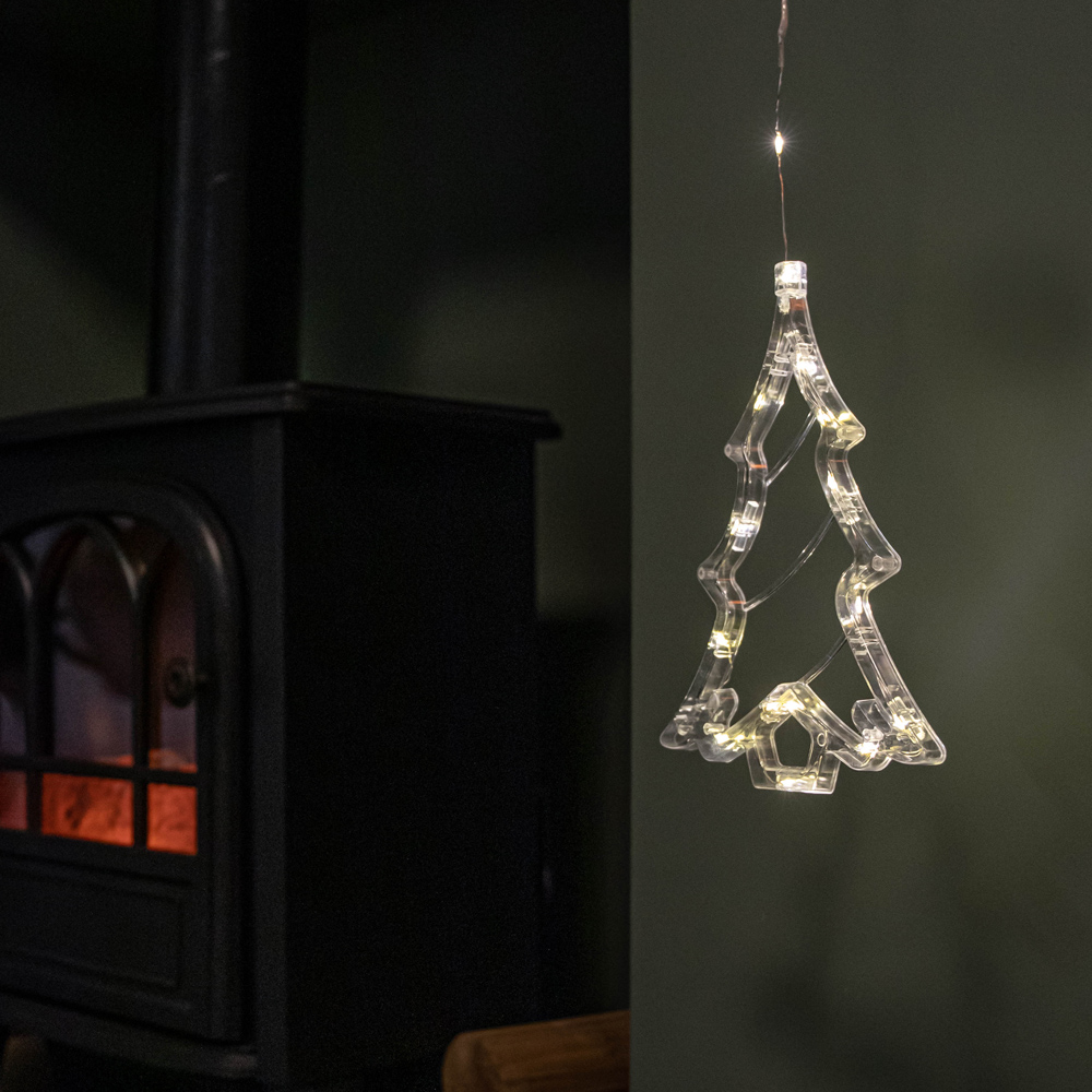 Samuel Alexander 15 Warm White LED Christmas Tree Battery Operated Window Decoration 20cm Image 8
