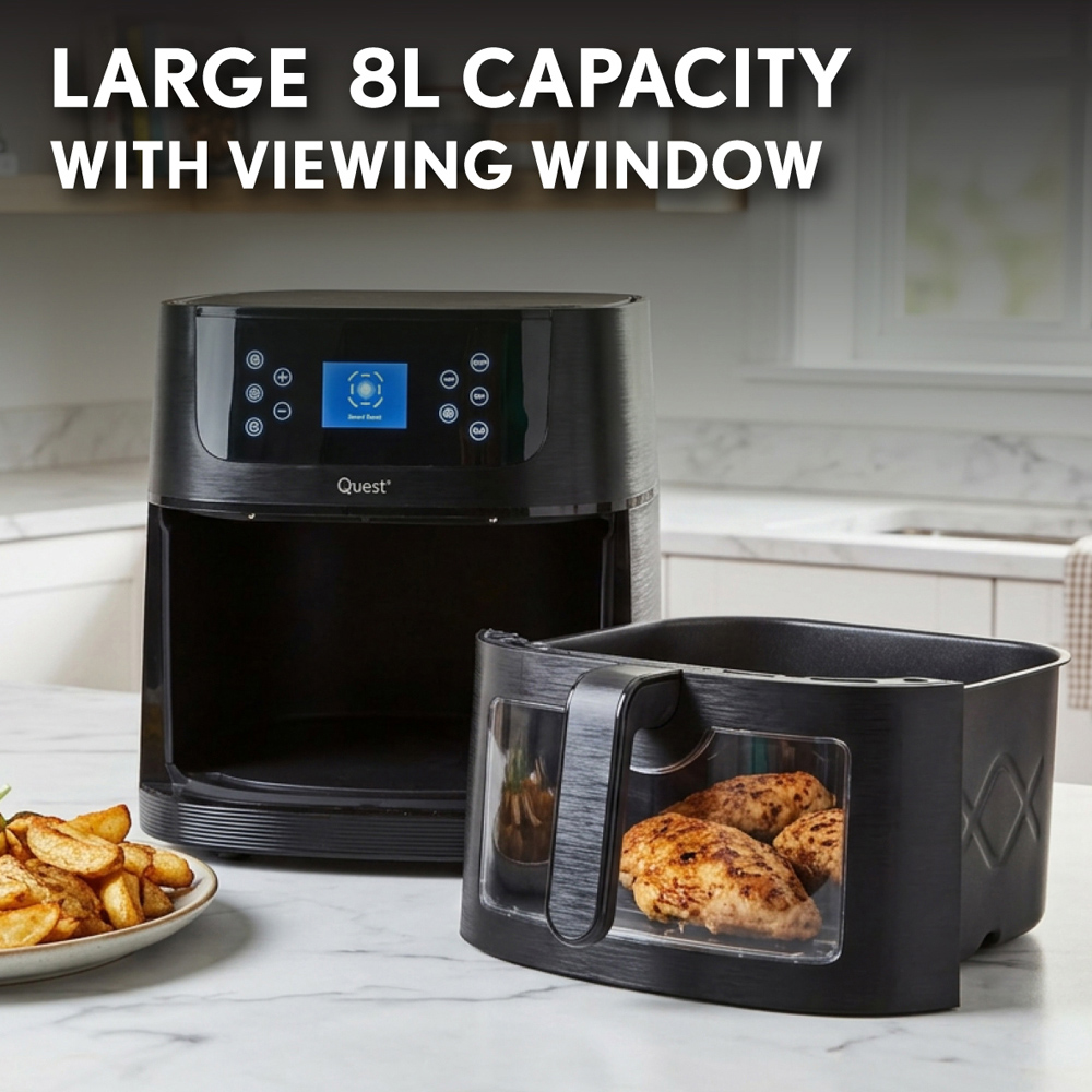 Quest 36599 Black 8L Smart Air Fryer 1800W Image 8